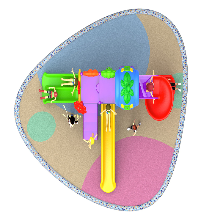 2020 new style good quality colorful outdoor paradise park playground with plastic children slide manufactured  in china