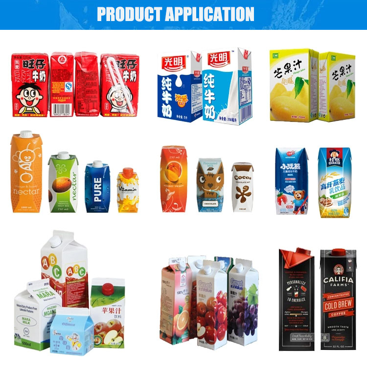 Fully Automatic Milk Juice Sealing Machine 250ML Carton Box Aseptic Filling Machine