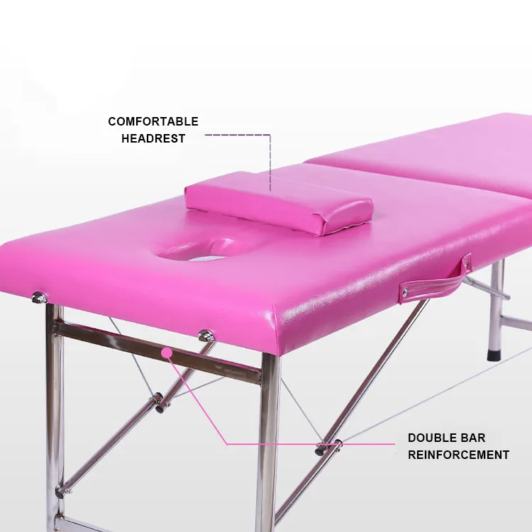 Economical And Durable Pink Portable Foldable SPA Massage Bed