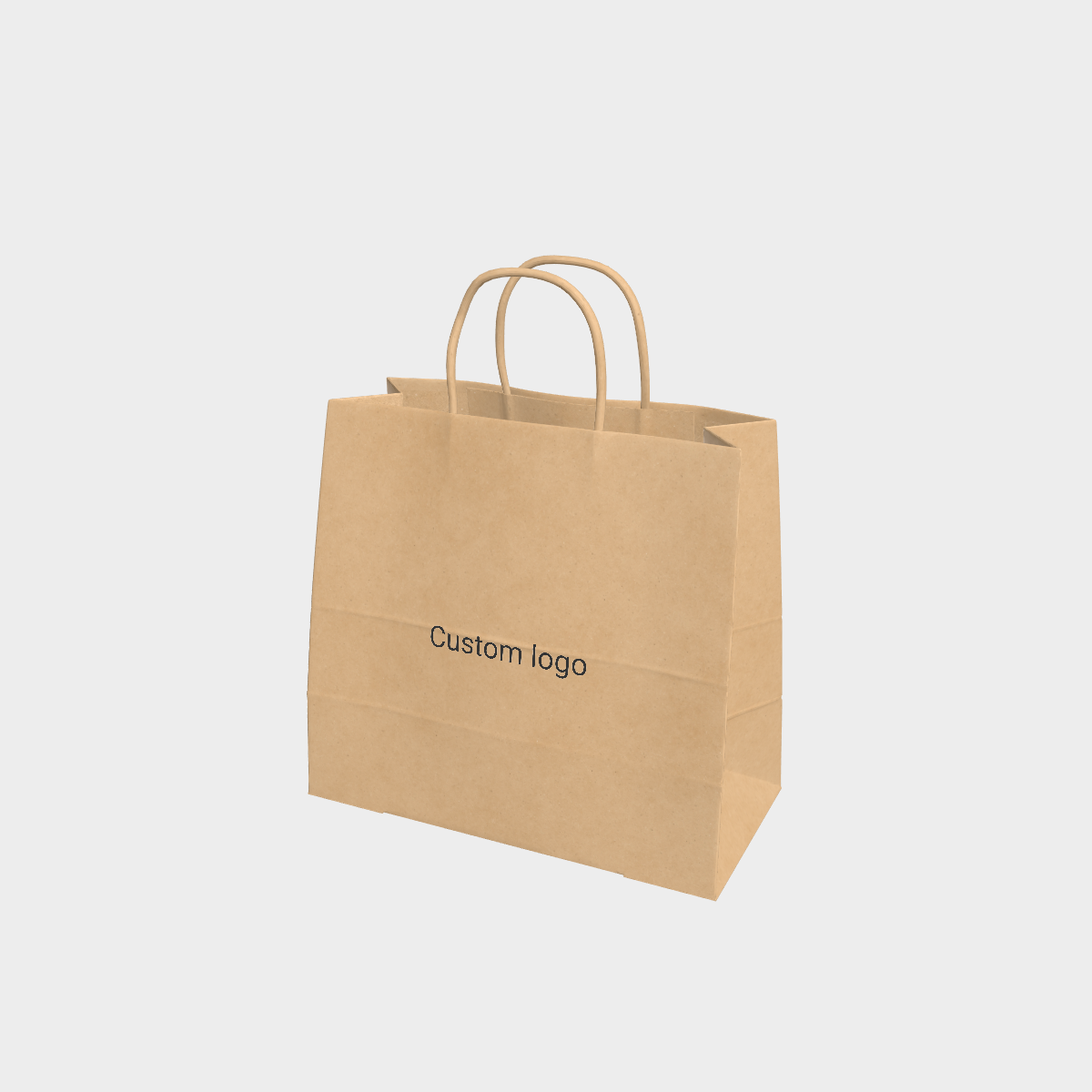 custom logo smile design paper gift bag small kraft paper bag