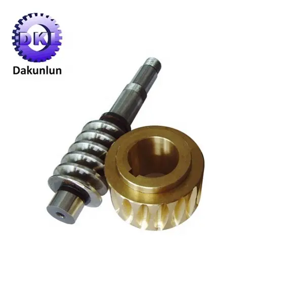 Custom CNC Machining Brass And Stainless Steel Worm Gear And Shaft