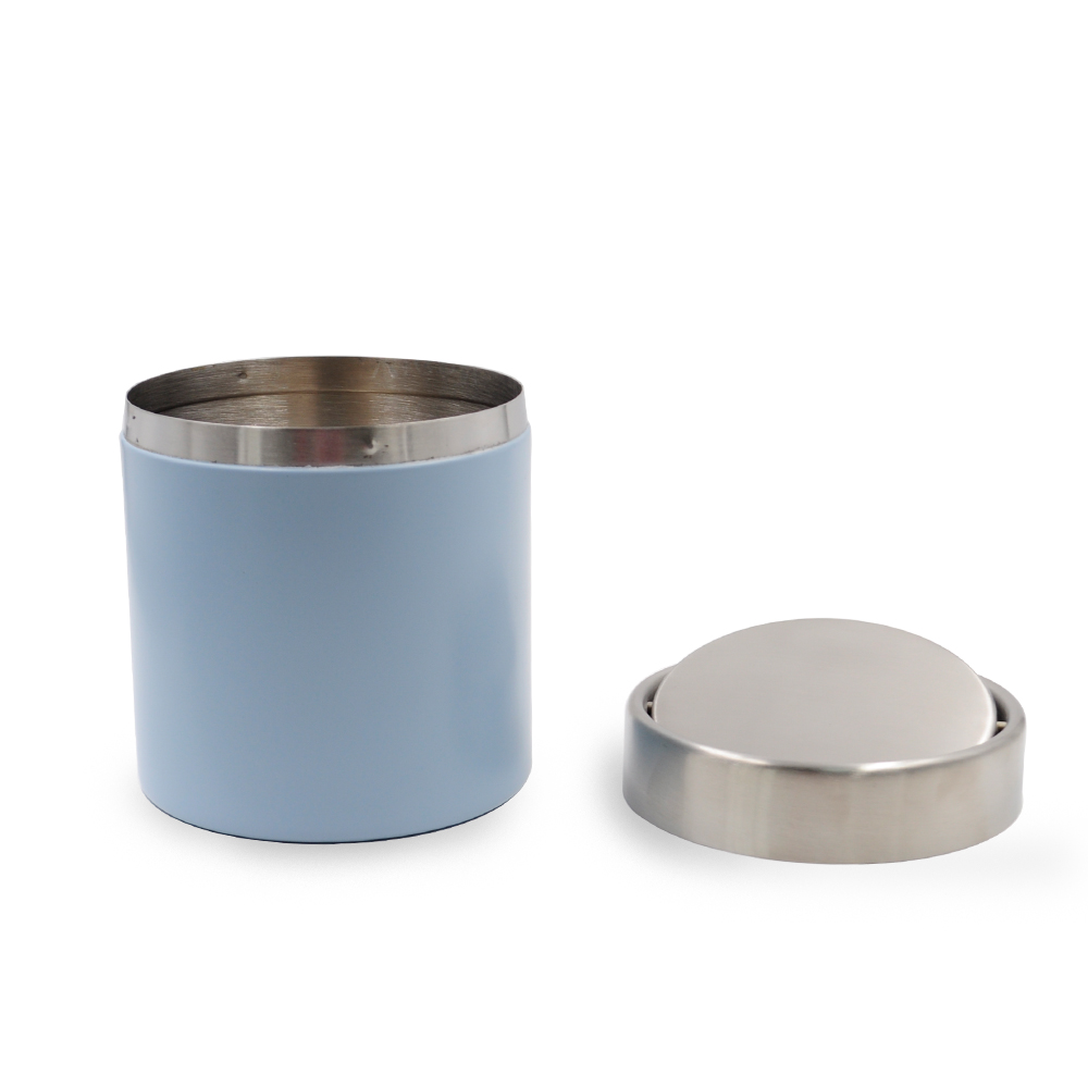 Fashionable Multicolor Metal Mini Desktop Trash Can Table Dustbin Waste Bin With Swing Lid Garbage Can For Home Office Kitchen