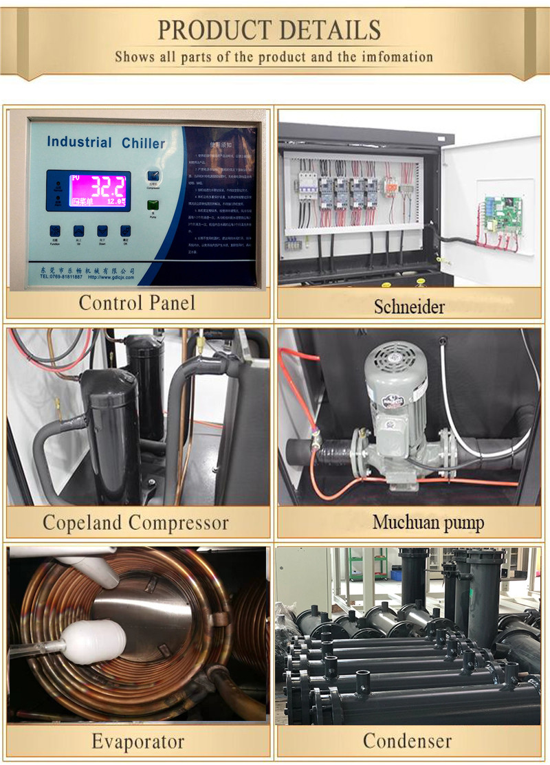 Semi-Hermetic Chiller Equipment Air Cooled Type Injection Chiller Industry Water Chiller