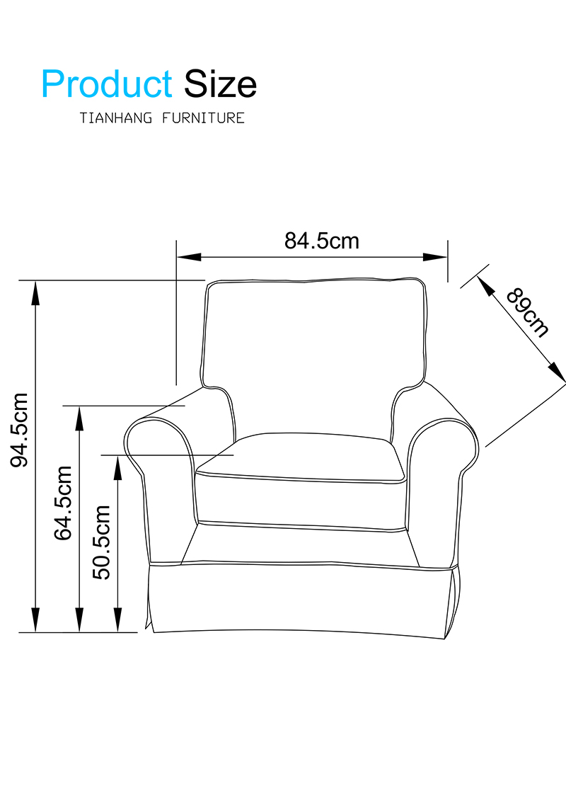 Wholesale High quality Custom single living room sofa chair Restaurant recliner fabric sofa set