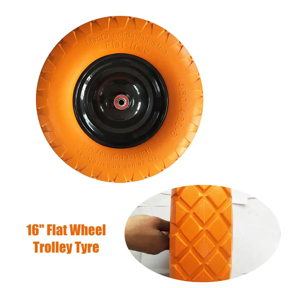 16 Wheel Barrow Wheelbarrow Foam Tire Solid Flat Free wheel
