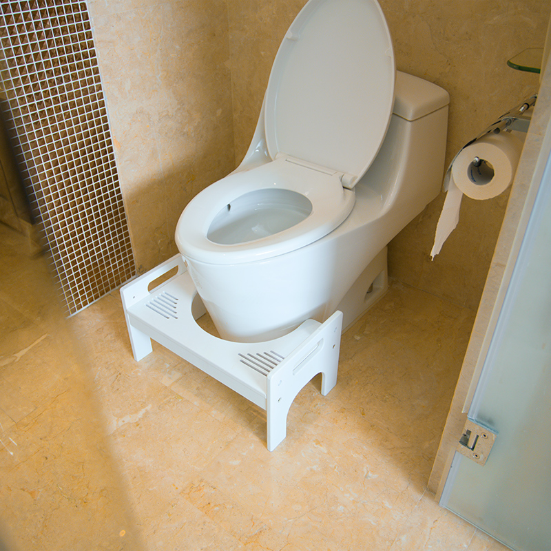 Adjustable Bamboo Toilet Stool Bamboo Portable Bathroom