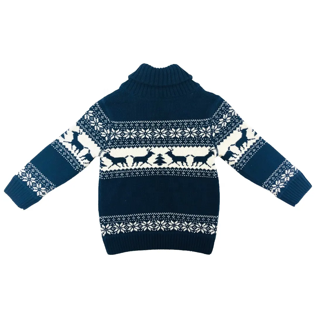 Sweater Thick Warm Turtle Neck Boys Kids Christmas Sweater Pullover