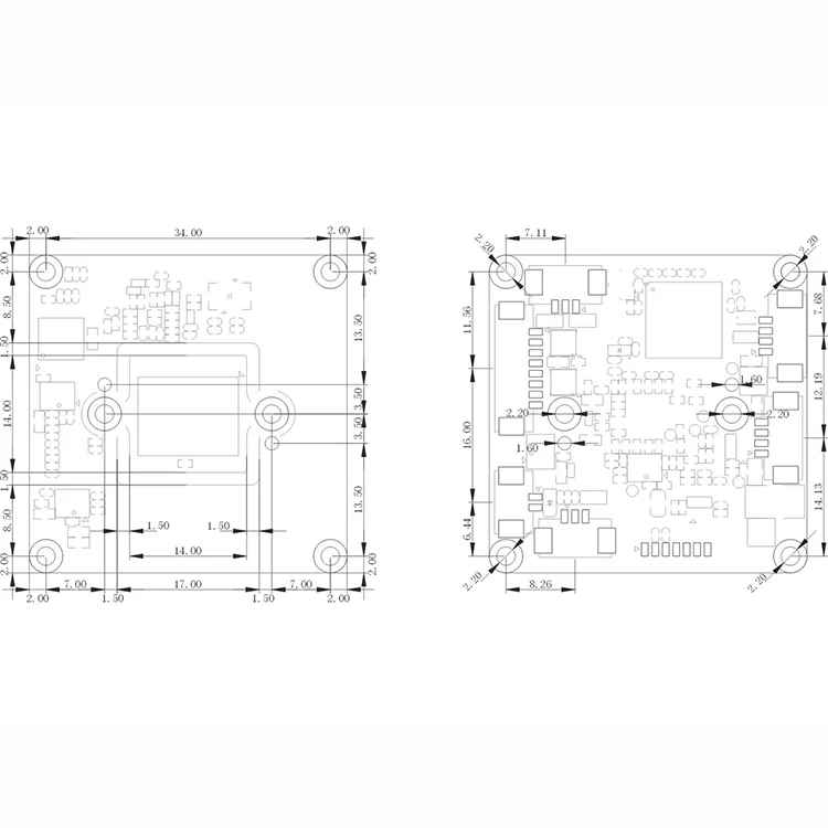 1/2.7" IMX307 1080P Starlight CCTV camera board darkfighter Wide Angle 2.1mm USB Camera module