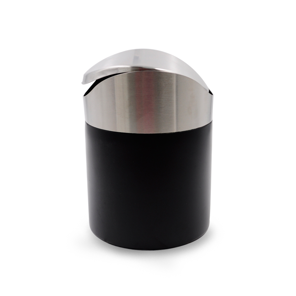 Compact Design Powder Spraying Table Dust Bin Trash Can for Car Swing Top Dustbin Customized Logo All-season JF-02
