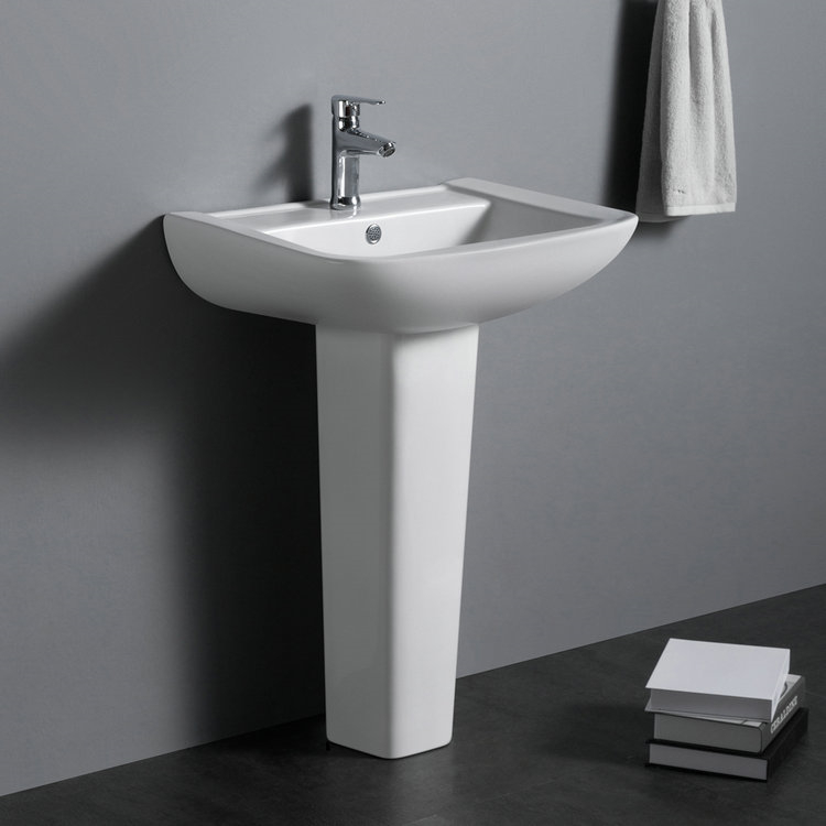 PB208 Cheap prices home hotel used bathroom sink ceramic wash basin with stand