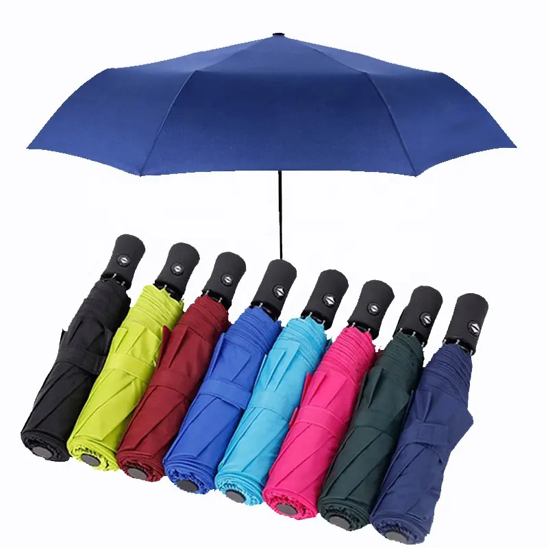 Custom Business 21 Inch 8 Automatic Opening And Closing 3 Fold Umbrella
