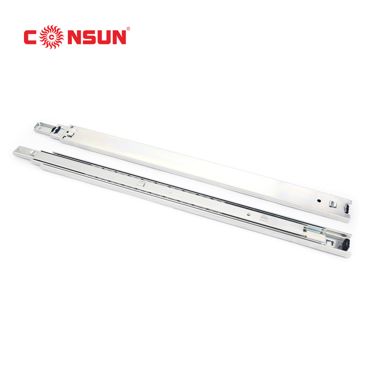 45mm full-extension drawer slide with hook system