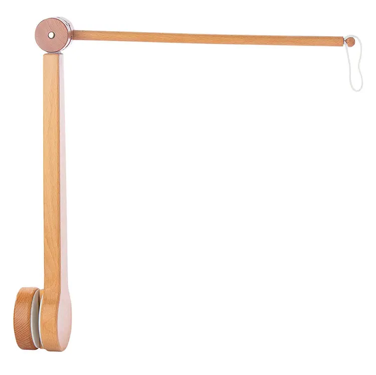 New product ideas 2019 handmade baby products crib accessories natural bracket wooden arm baby mobile holder