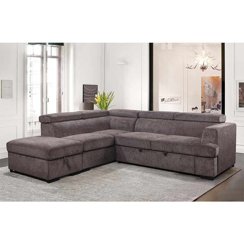 Modern Simple Fabric Living Room L sharp sleeper sofa set Furniture Sofa with pull out bed