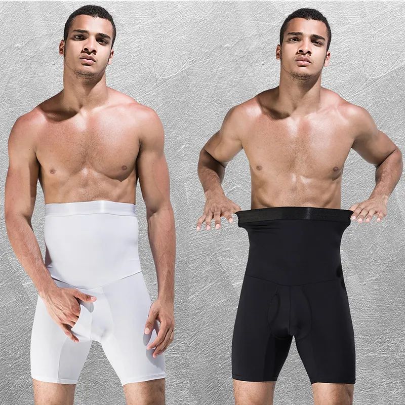 Men Waist Trainer Abdomen Shaper for Men Slimming Bodysuit Plus Size Underwear High Waist Shpaers Black White Panties