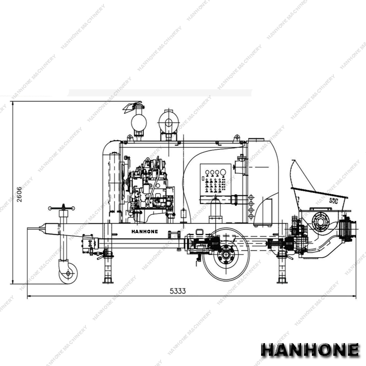 2021 LATEST PRICE SHIPPING TO MALAYSIA 112HP DIESEL ENGINE CONCRETE CONVEYING EQUIPMENT CONCRETE PUMP ON SALE