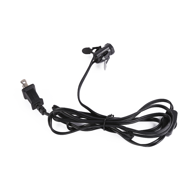 White Plastic Switch ON-OFF 3m Cable 2-Core Wire 2x0.75 Lamp Light Inline Black