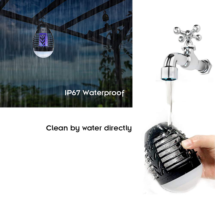 Three modes waterproof outdoor IP65 novelty rechargeable led camping lantern mosquito killer lamp