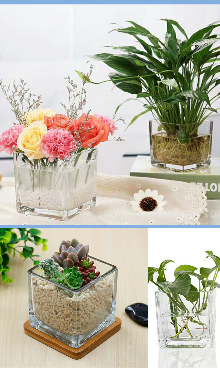 Factory Produced Wholesale Clear Glass Flower Vase