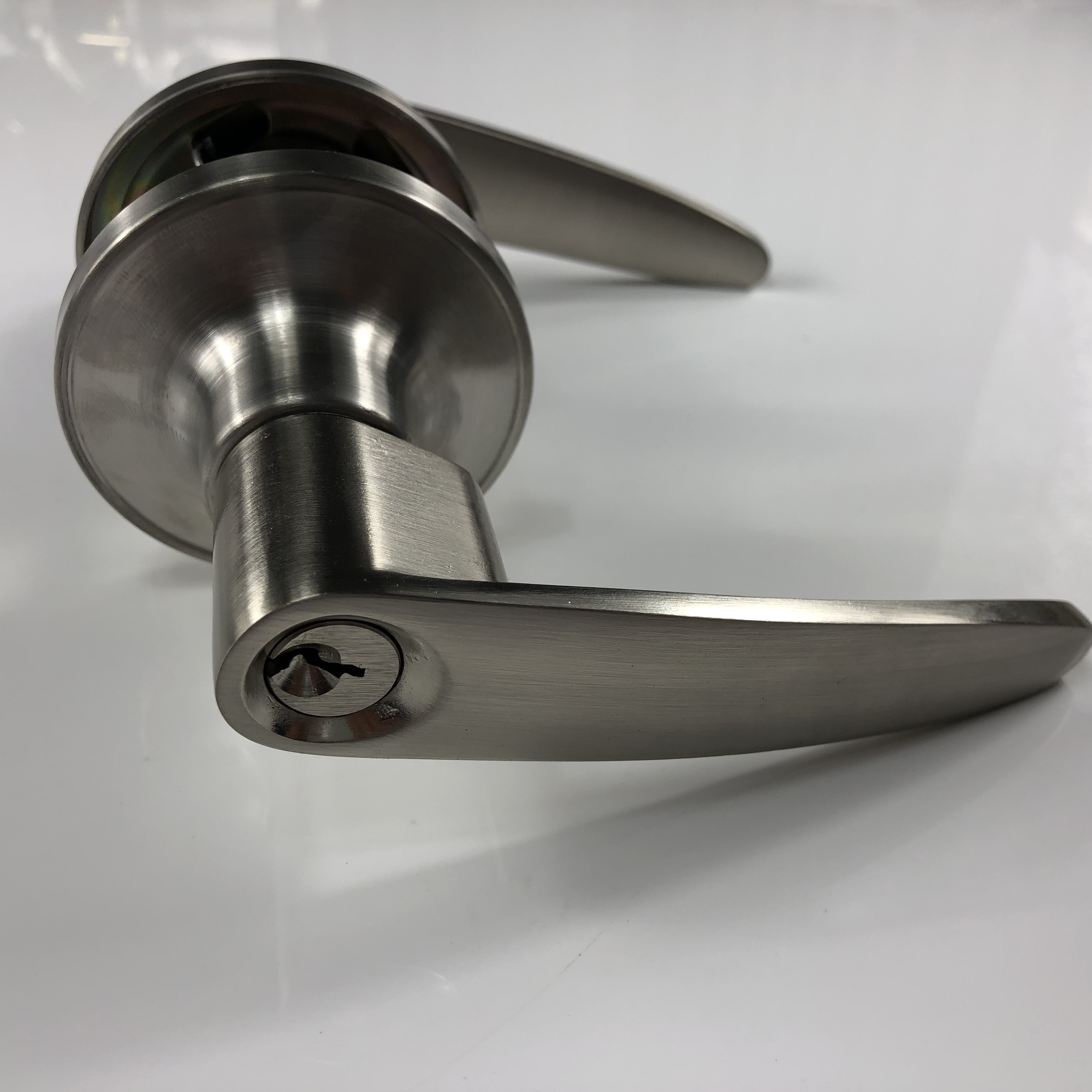Zinc alloy three bars lock plate handle hardware interior wooden bedroom door us-european style bathroom lock