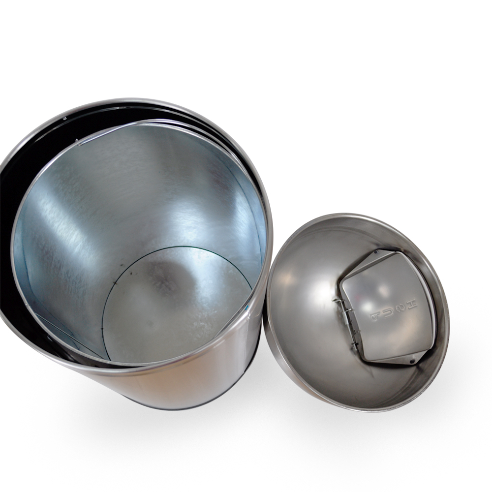 High quality 50 liter household kitchen stainless steel trash can with Inner Bucket
