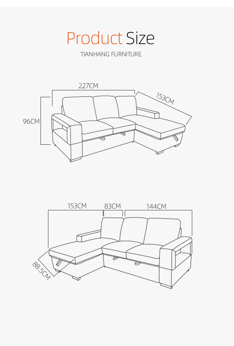 Factory sofa set High quality sofa set for Living room French fashion Modern corner sofa bed