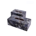 Modern and simple paper storage box home living room restaurant home gold European creative glass tissue box