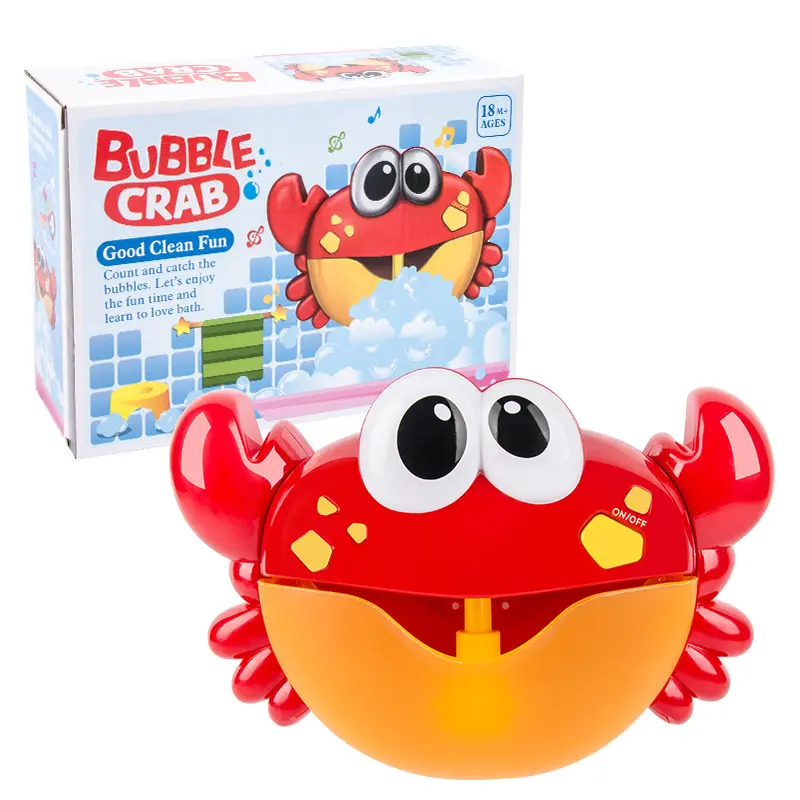 Electric Crab Bubble Machine Bathtub Bubble Maker Baby Bath Soap Machine Toys