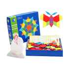 Custom ODM Educational Toddler Pattern Blocks Wood Shapes Puzzle Wooden Montessori Toys