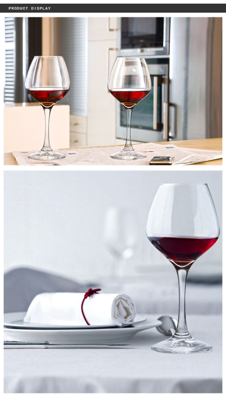Guangzhou Factory Price Drinkware Clear Cup Long Stem Goblet Glass Wine