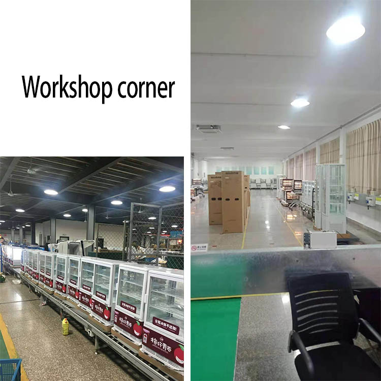68L(2R) Four Sides Glass Door Cold Storage Drink Cake Pastry and Dessert Commercial Display Vertical Showcase