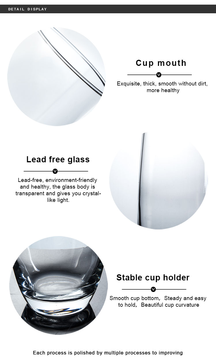 Small MOQ Tumbler Glassware Crystal Clear Frozen Drink Glass Cups