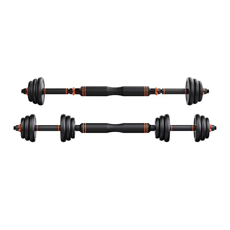 New style 6 in 1 barbell dumbbell kettle bell adjustable dumbbell set