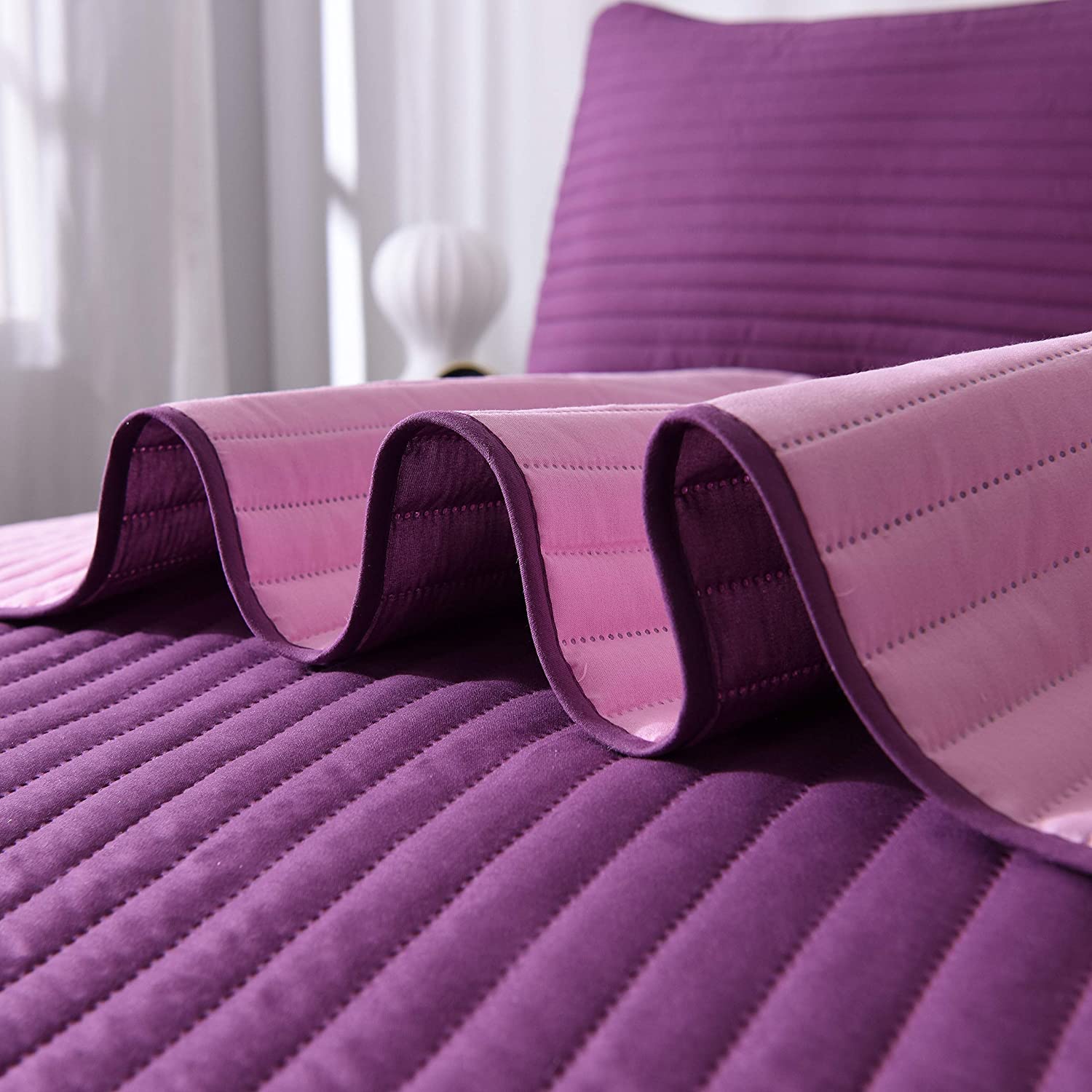 Superfine Fiber Ultrasonic Quilt Luxury Bed Sheet Bedding Set