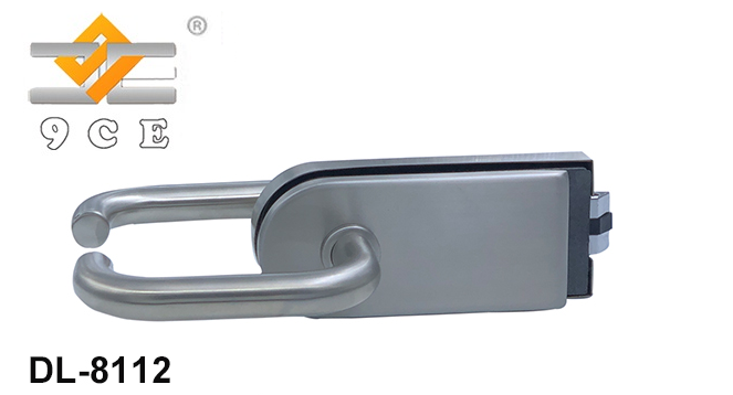 Office Glass Door Lock Aluminium Glass Door Lock Latch With D shape Handles