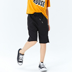 DATA STUDIO Eco-Friendly Breathable Summer Loose Elastic Waist Solid Sports Cotton Shorts Boys
