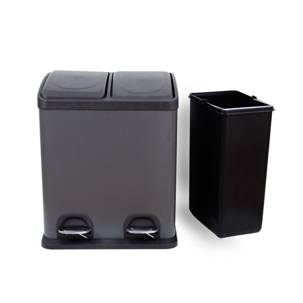 Modern 48L 60L Large Classified Metal Foot Pedal Compartments Trash Recycling Bins for Home Office