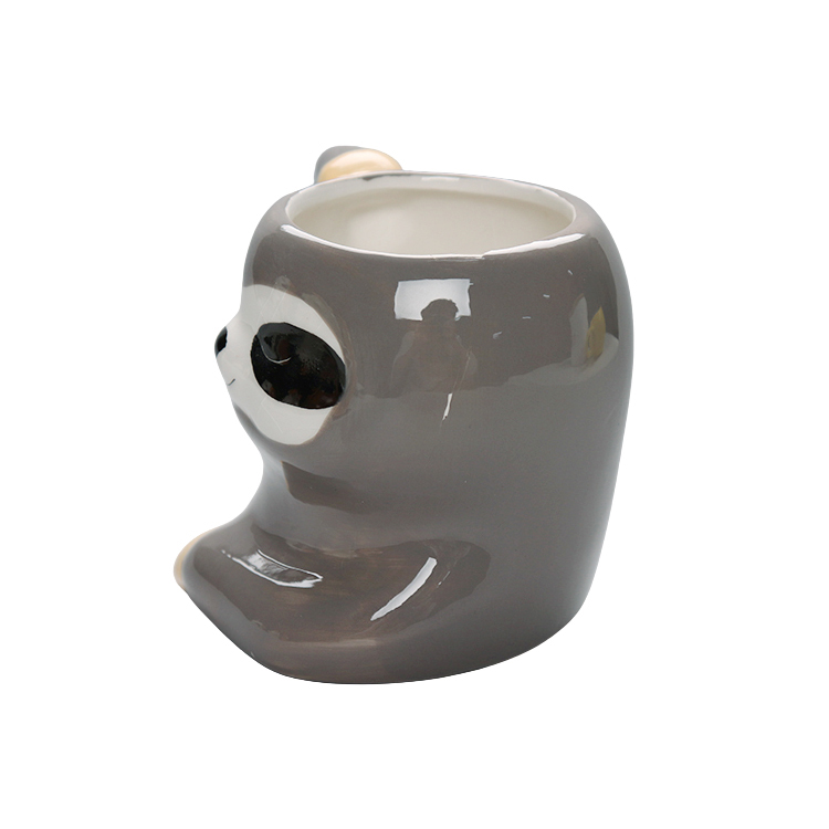 Original Animal Sloth Design Eco Ceramic Sublimation Mugs Cup Glaze With Handle For Beer Beverage