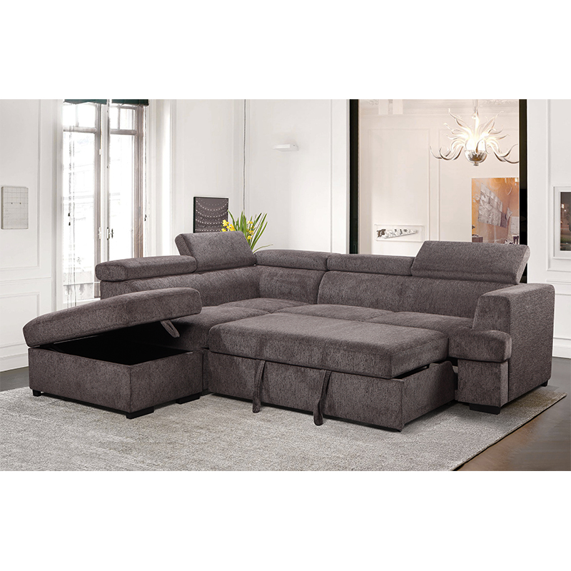 Modern Simple Fabric Living Room L sharp sleeper sofa set Furniture Sofa with pull out bed