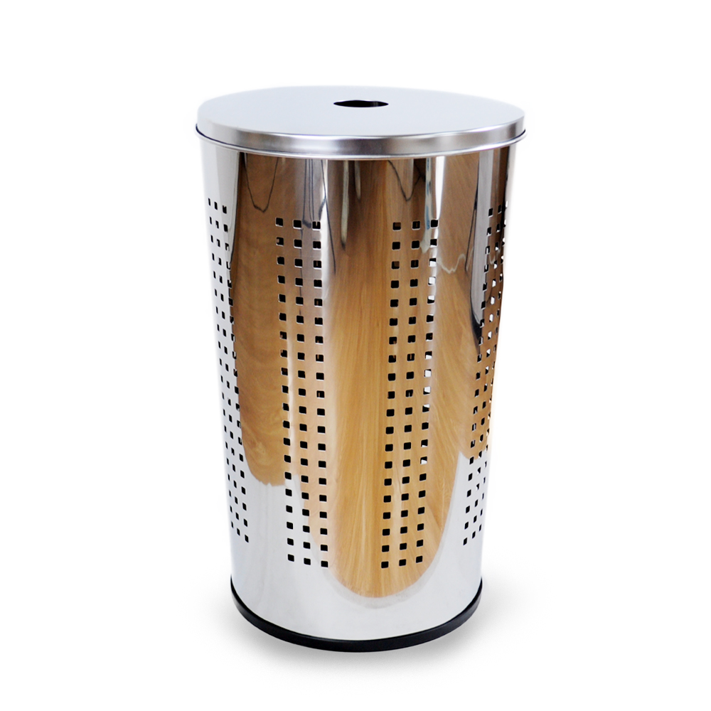 Hotel Round Shape Customized Color 35L/46L Waste Bin Stainless Steel Dustbin Trash Can