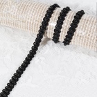 Cheap Price Wholesale Black Beaded Braided Trim Tape For Clothing
