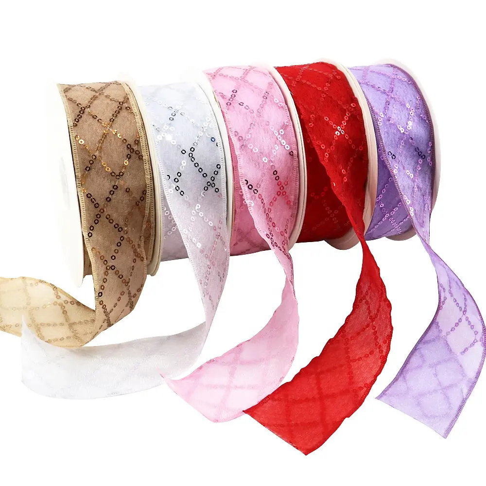 Wholesale Custom Leopard Printed Silk Sheer Organza Ribbon for Garment Accessories Organza ribbon