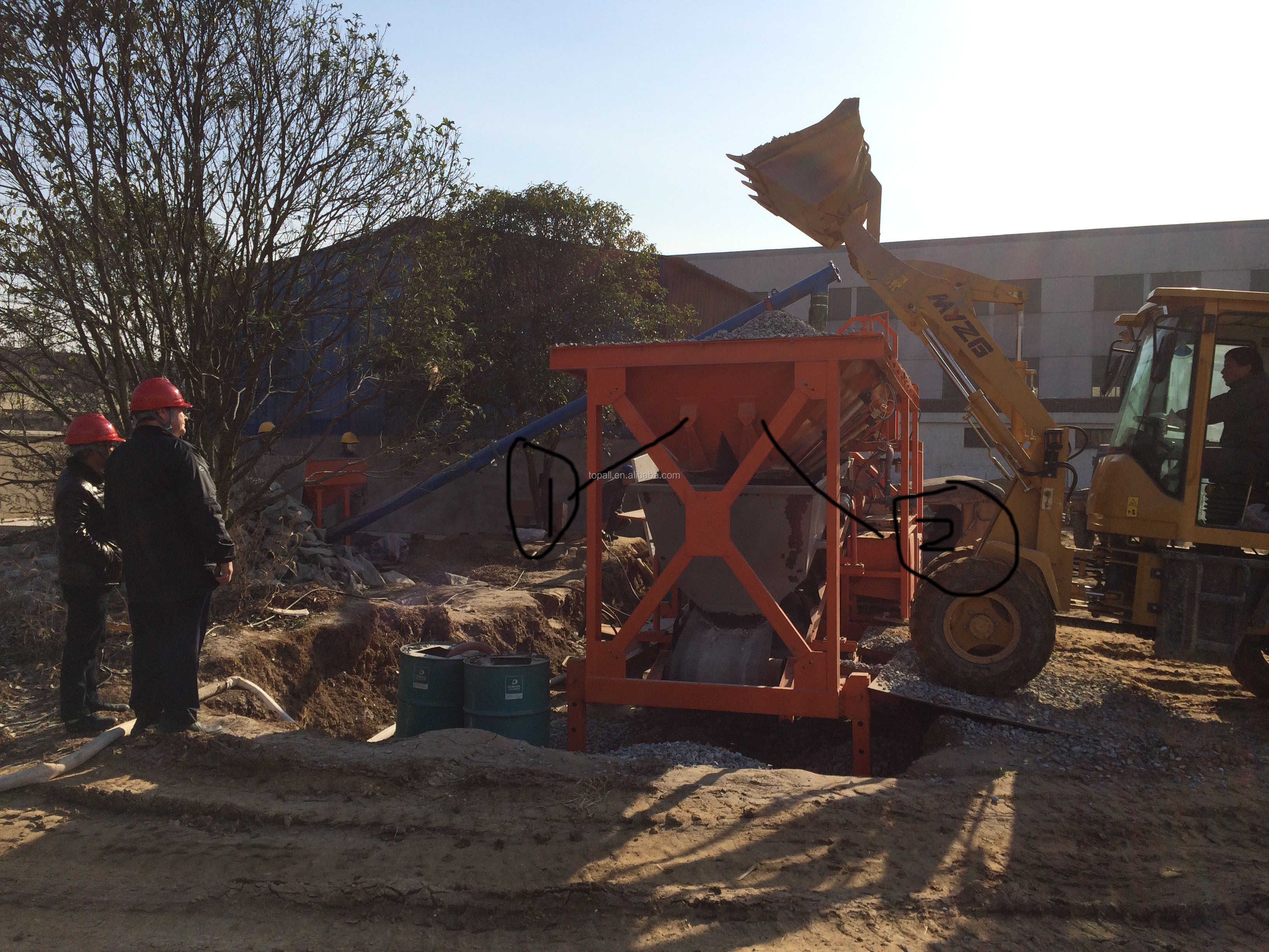 Topmac Mp18 portable and mobile concrete plant from famous factory