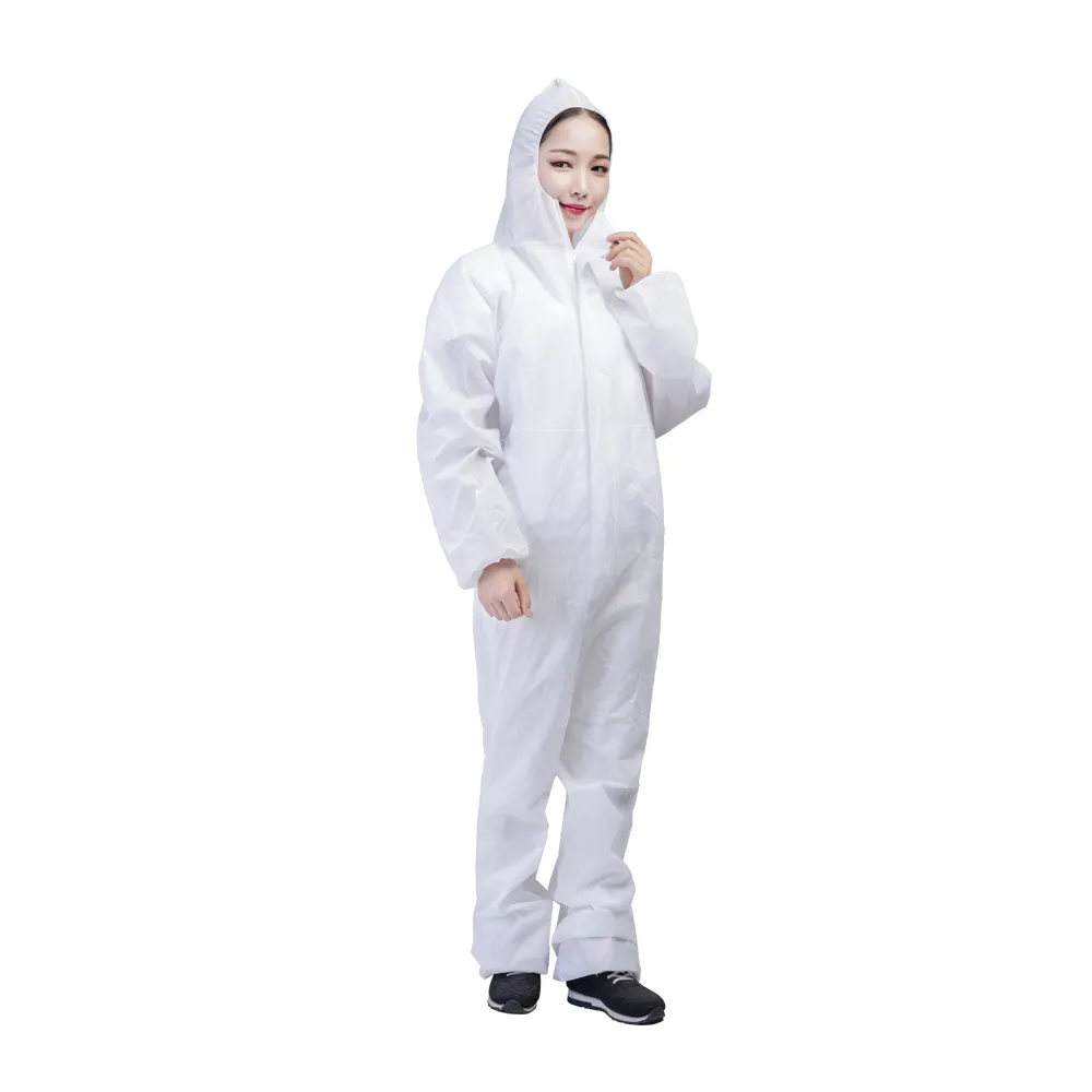 Protective Coverall With Hood Disposable Non Woven Coverall Suits For Painting Coverall