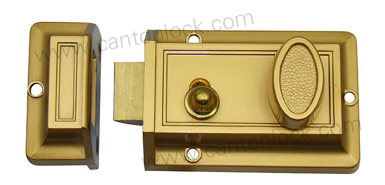High quality Rim Night Latch Door Locks, Hyland 564 Hot Selling  Zinc alloy die casting 60mm backset rim door lock