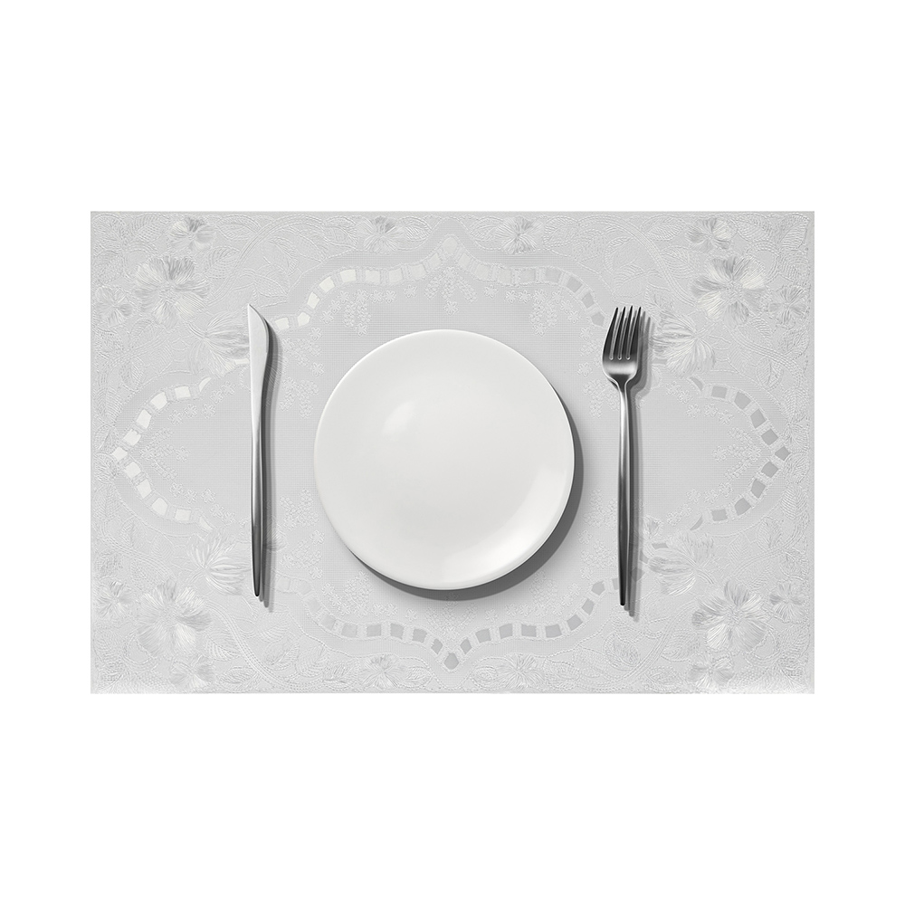 Silver Gold Placemats Felt Wedding Mats Macrame Natural Dining PVC Table Place Mat