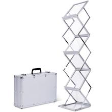Aluminum Foldable Literature Holder for Tradeshow, Fair, Conference, Office Showroom