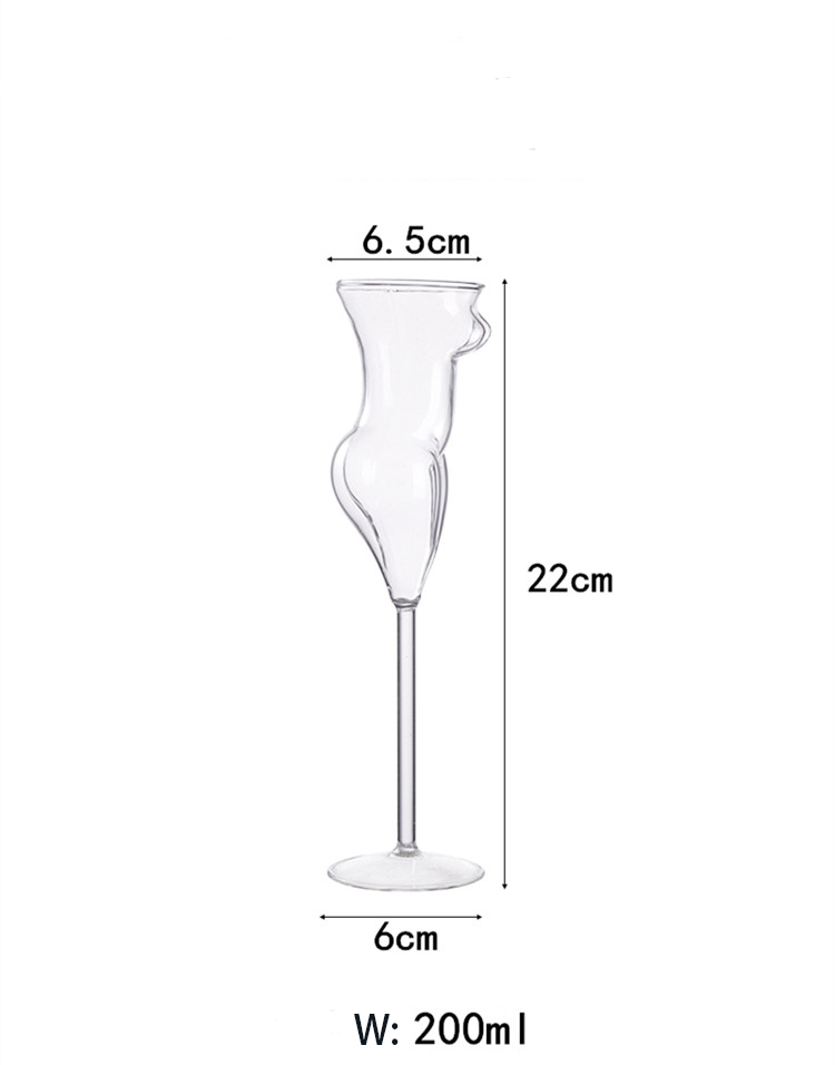 Wholesale creative personality vanilla beauty goblets, Sexy Lady Body whisky glasses, cocktail glasses