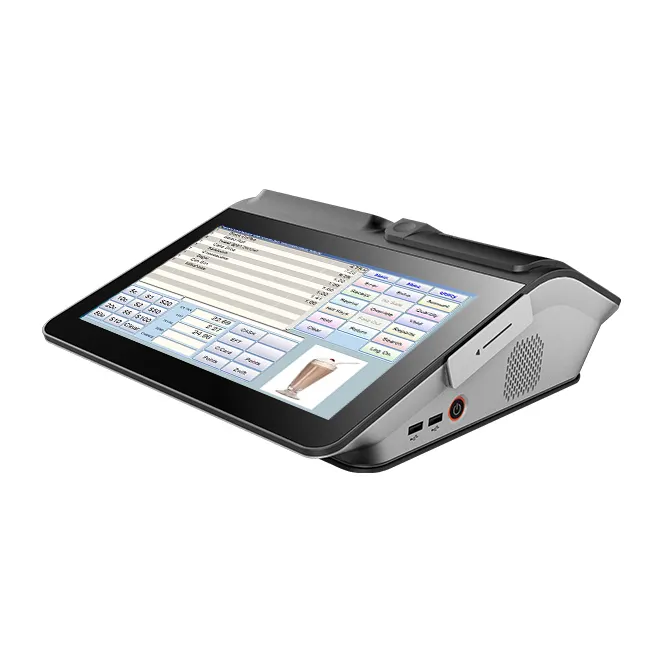 New All In One Windows Android NFC POS Terminal with Printer QR Code Reader Machine System Retail Touch Screen Cash Regiter