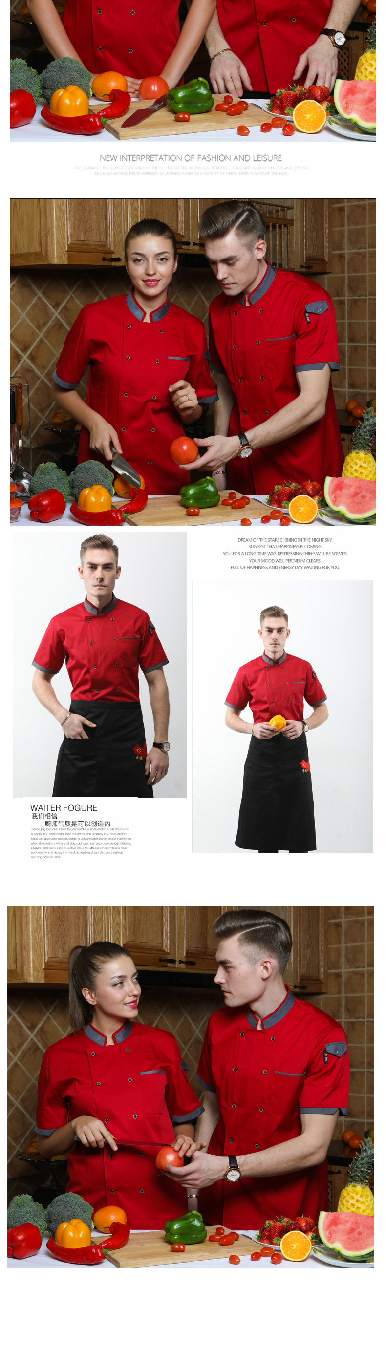 Chef Long Sleeve Uniforms Men Women Unisex Cook Coat Restaurant Hotel Kitchen Work Uniform custom